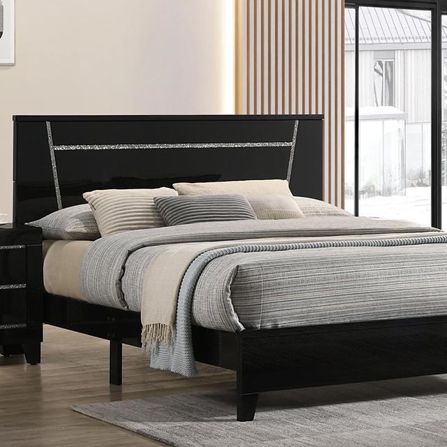 MAGDEBURG Cal.King Bed, Black & White - Furniture Stars (Chicago, IL)