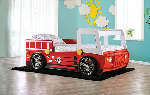 FIERSTALL Twin Bed, Red - Furniture Stars (Chicago, IL)