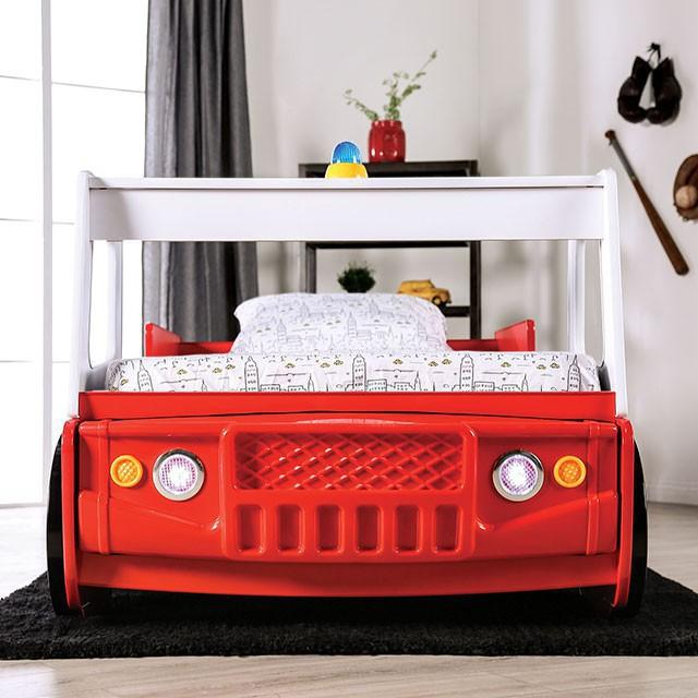 FIERSTALL Twin Bed, Red - Furniture Stars (Chicago, IL)