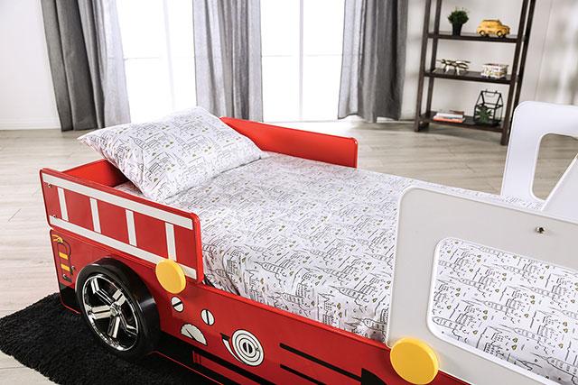 FIERSTALL Twin Bed, Red - Furniture Stars (Chicago, IL)