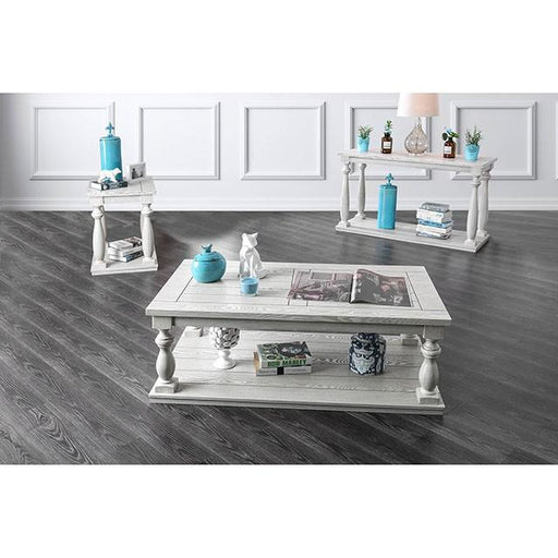 Arlington Antique White End Table - Furniture Stars (Chicago, IL)