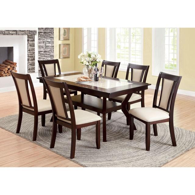 BRENT Dark Cherry/Ivory Side Chair (2/CTN) - Furniture Stars (Chicago, IL)