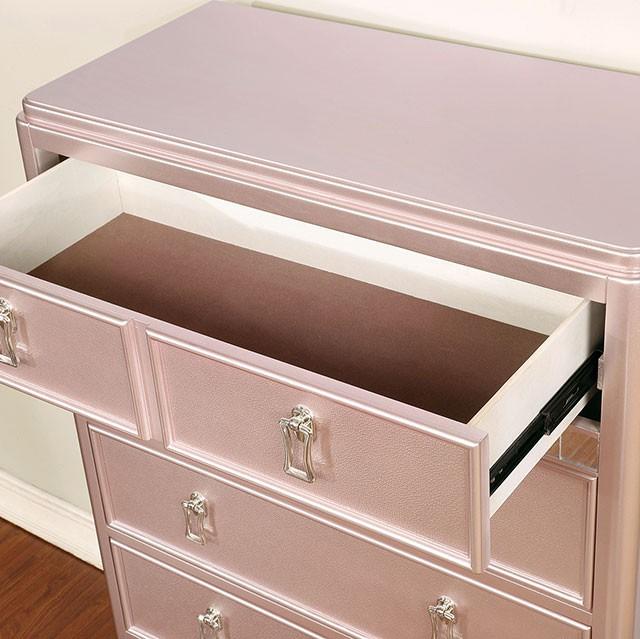 Ariston Rose Gold Chest - Furniture Stars (Chicago, IL)