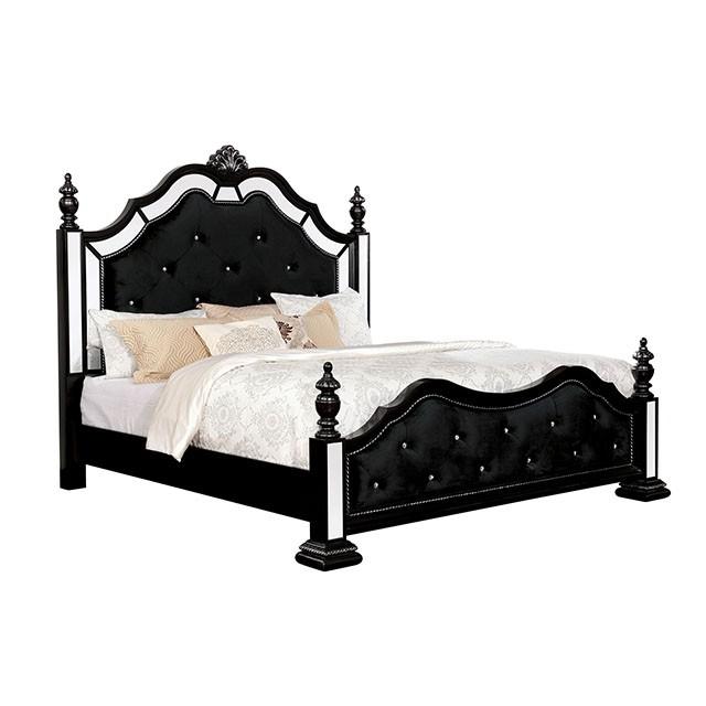 Azha Black Cal.King Bed - Furniture Stars (Chicago, IL)