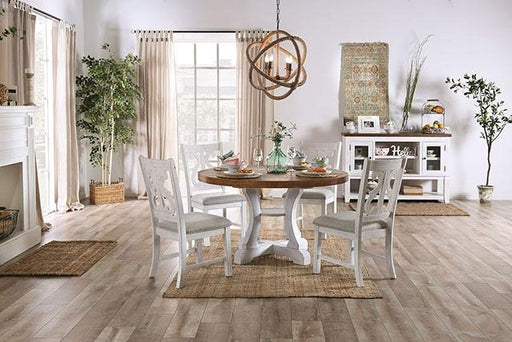 Auletta Transitional Round Dining Table - Furniture Stars (Chicago, IL)