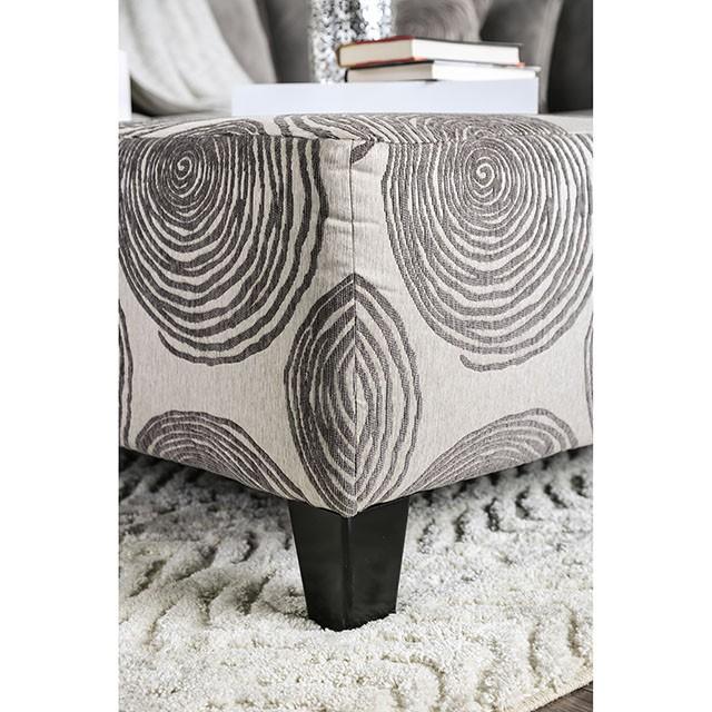Bonaventura Gray/Pattern Ottoman - Furniture Stars (Chicago, IL)