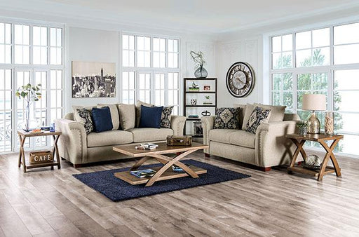 BELSIZE Sofa, Beige/Navy - Furniture Stars (Chicago, IL)