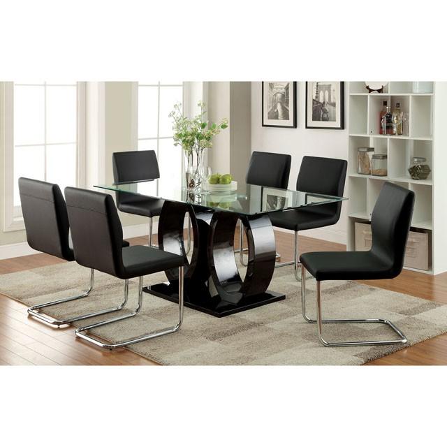 LODIA I Black Dining Table - Furniture Stars (Chicago, IL)