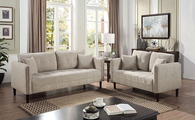 LYNDA Sofa w/ Pillows, Light Gray - Furniture Stars (Chicago, IL)
