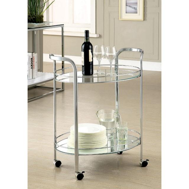 LOULE Chrome Serving Cart - Furniture Stars (Chicago, IL)
