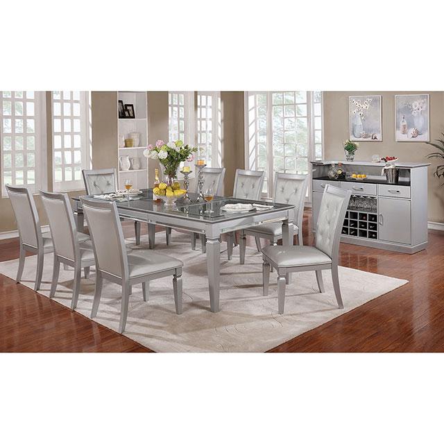 Alena Silver Dining Table - Furniture Stars (Chicago, IL)