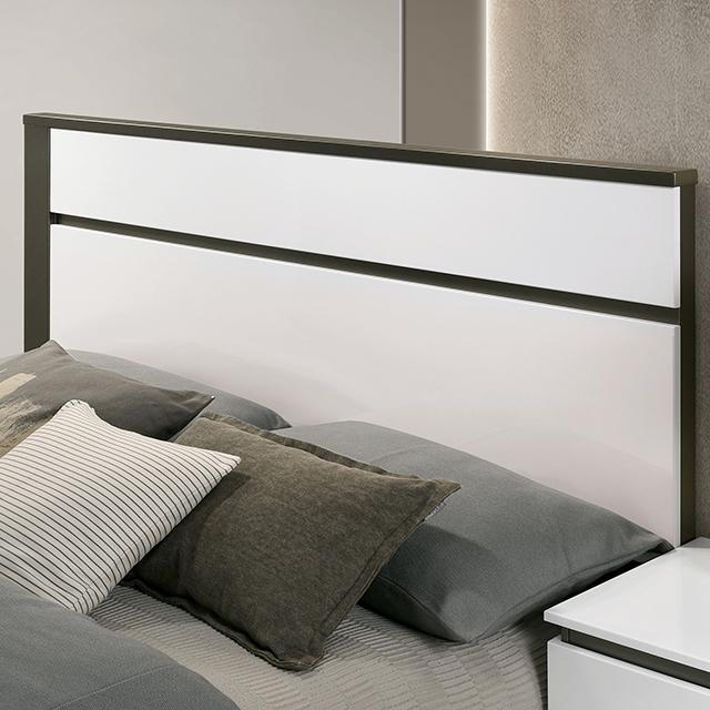 BIRSFELDEN Queen Bed, White - Furniture Stars (Chicago, IL)