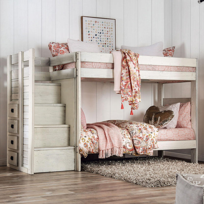 AMPELIOS T/T Bunk Bed W/ 2 Slat Kits (*Mattress Ready) - Furniture Stars (Chicago, IL)