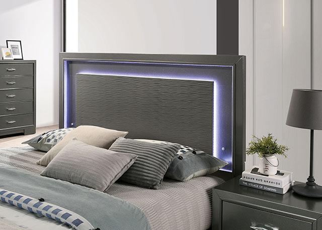 ALISON E.King Bed, Dark Walnut - Furniture Stars (Chicago, IL)