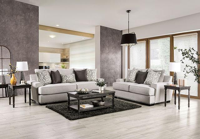 PICOTEE Sofa, Light Gray/Black - Furniture Stars (Chicago, IL)