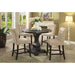 Izzy Beige/Antique Black Counter Ht. Chair, Ivory (2/CTN) - Furniture Stars (Chicago, IL)
