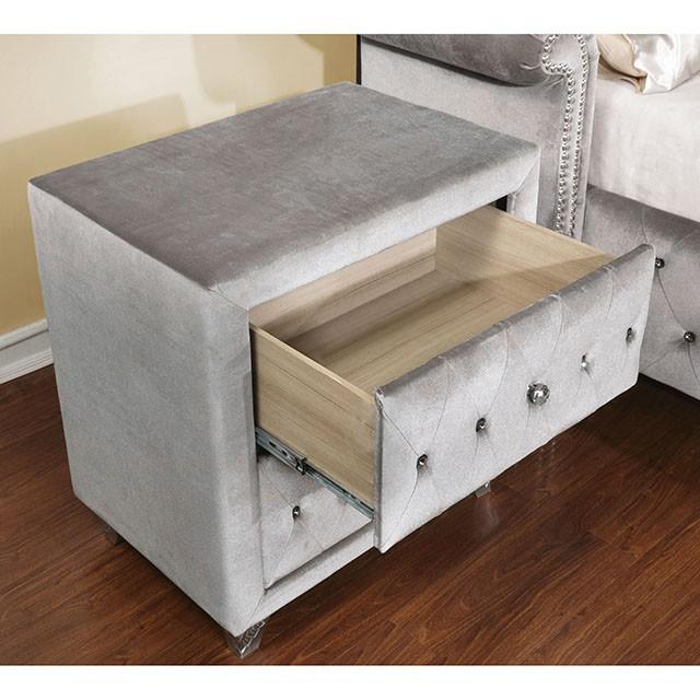 Alzir Gray Night Stand - Furniture Stars (Chicago, IL)