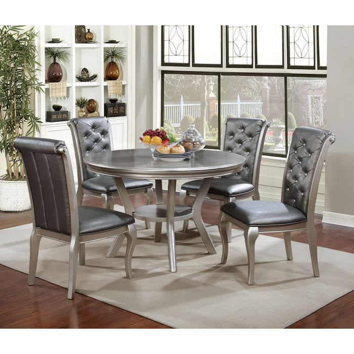 Amina Champagne Round Table - Furniture Stars (Chicago, IL)