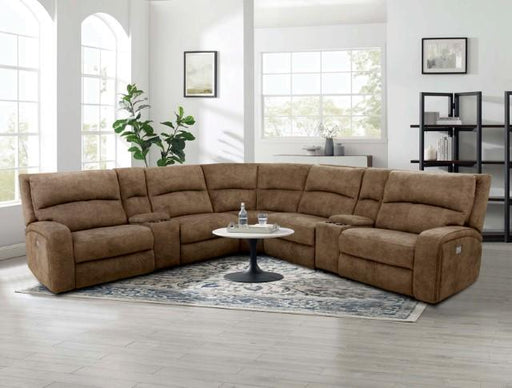 APOSTOLOS Power Sectional, Brown - Furniture Stars (Chicago, IL)