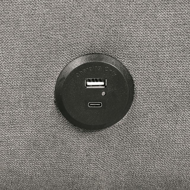 Aristide Futon Sofa Grey & Brown - Furniture Stars (Chicago, IL)