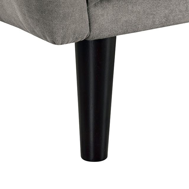 Aristide Futon Sofa Grey & Brown - Furniture Stars (Chicago, IL)