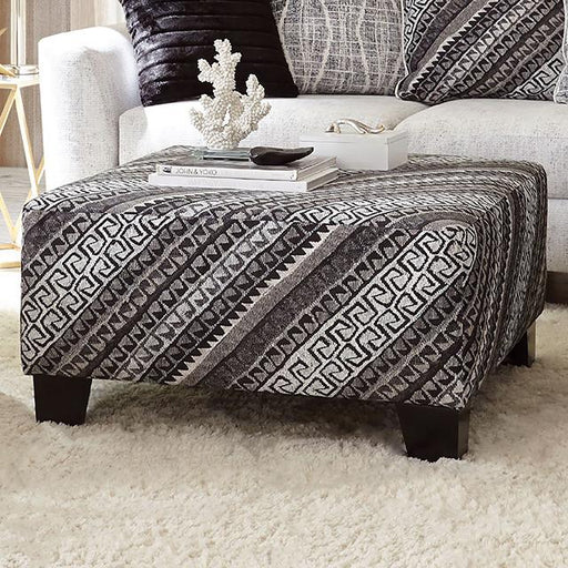 EIMEAR Ottoman, Off-white/Black - Furniture Stars (Chicago, IL)
