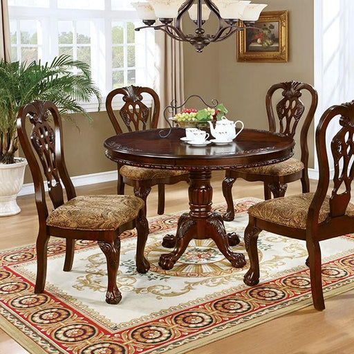 Elana Brown Cherry Round Dining Table - Furniture Stars (Chicago, IL)