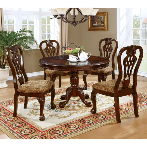 Elana Brown Cherry Round Dining Table - Furniture Stars (Chicago, IL)