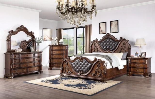 ESPARANZA Night Stand, Brown Cherry - Furniture Stars (Chicago, IL)