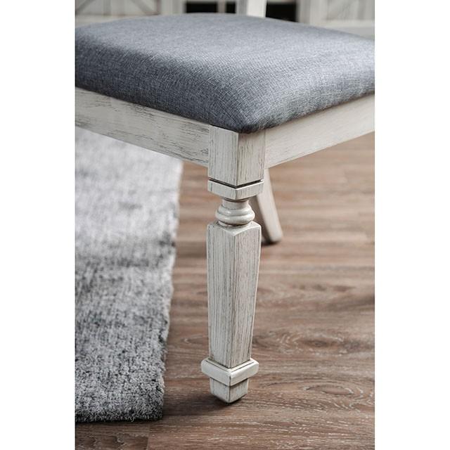 Georgia Antique White/Gray Dining Table - Furniture Stars (Chicago, IL)