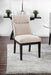 Jasmin Black/White Side Chair (2/CTN) - Furniture Stars (Chicago, IL)