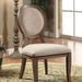 Kathryn Rustic Dark Oak/Beige Side Chair (2/CTN) - Furniture Stars (Chicago, IL)