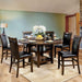 MEAGAN II Brown Cherry Round Counter Ht. Table - Furniture Stars (Chicago, IL)