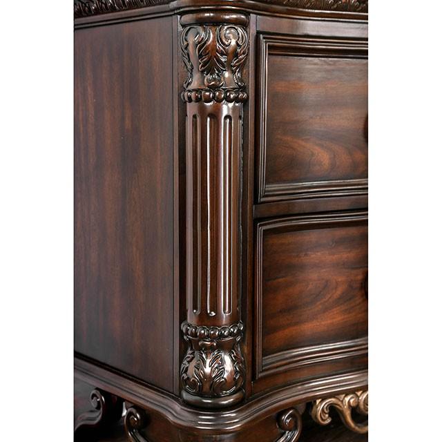 Menodora Brown Cherry Night Stand - Furniture Stars (Chicago, IL)