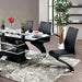Midvale Black/Chrome Dining Table - Furniture Stars (Chicago, IL)