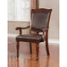Sylvana Brown Cherry/Espresso Arm Chair (2/CTN) - Furniture Stars (Chicago, IL)
