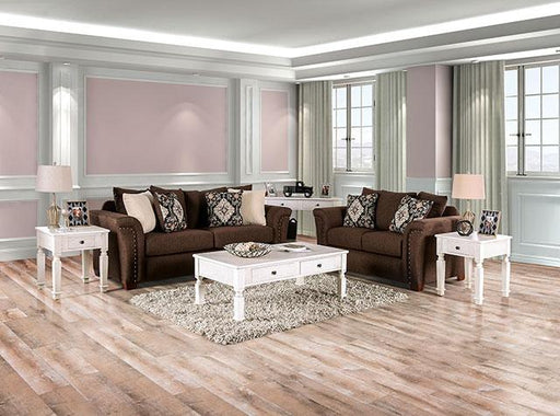 BELSIZE Sofa, Chocolate/Tan - Furniture Stars (Chicago, IL)