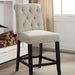 Izzy Beige/Antique Black Counter Ht. Chair, Ivory (2/CTN) - Furniture Stars (Chicago, IL)