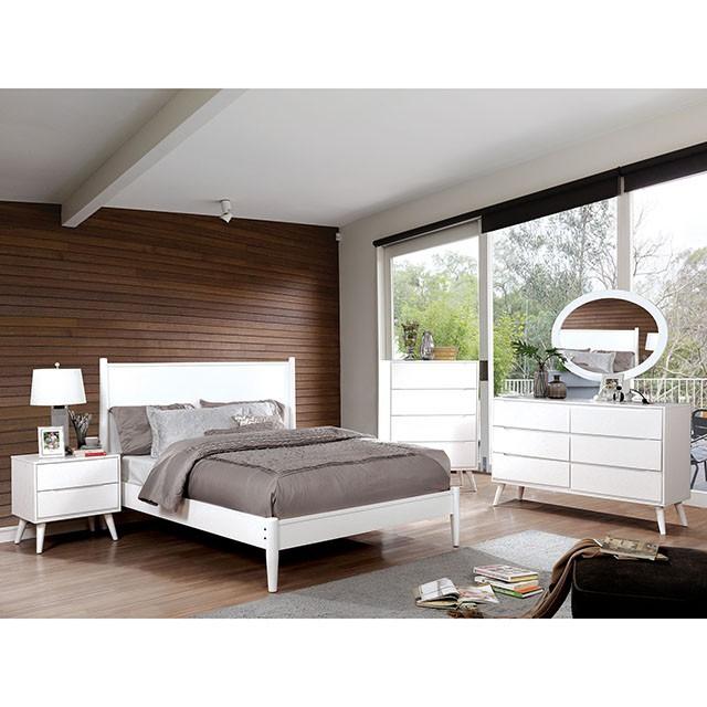 LENNART II White Oval Mirror - Furniture Stars (Chicago, IL)