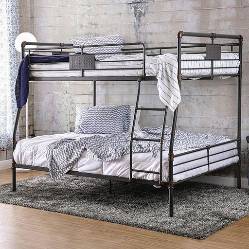 Olga I Antique Black Full/Full Bunk Bed - Furniture Stars (Chicago, IL)