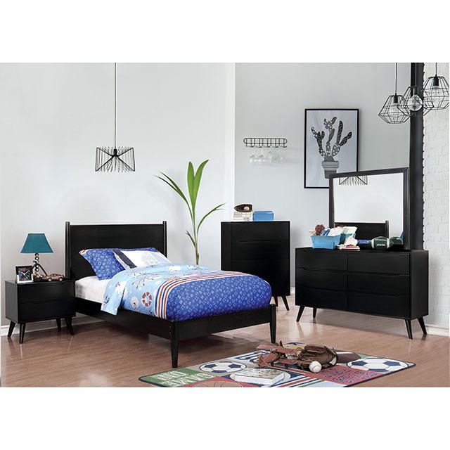 LENNART II Black & White Cal.King, E.King, Full, Queen, Twin Bed - Furniture Stars (Chicago, IL)