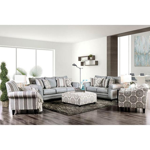 Misty Ivory/Pattern Ottoman - Furniture Stars (Chicago, IL)