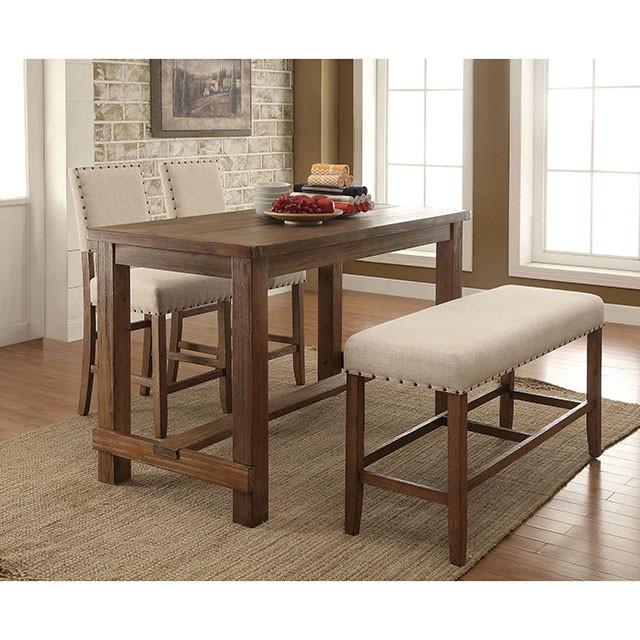 SANIA Rustic Oak Counter Ht. Chair (2/CTN) - Furniture Stars (Chicago, IL)