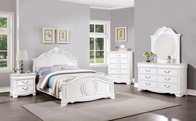 ALECIA Night Stand w/ USB, White - Furniture Stars (Chicago, IL)