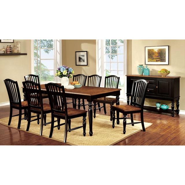 MAYVILLE Black/Antique Oak Side Chair (2/CTN) - Furniture Stars (Chicago, IL)