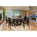 MEAGAN II Brown Cherry Round Counter Ht. Table - Furniture Stars (Chicago, IL)