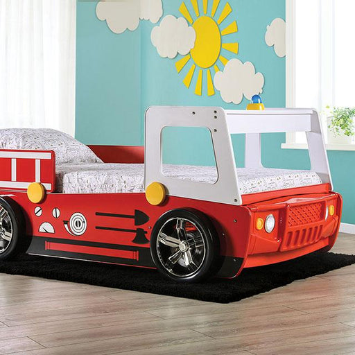 FIERSTALL Twin Bed, Red - Furniture Stars (Chicago, IL)