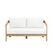 Wesley Patio Loveseat W/ White Cushions