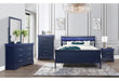 CHARLIE BLUE KING BED GROUP WITH LED - Furniture Stars (Chicago, IL)