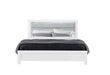 LUCCIA WHITE KING BED WITH LED - Furniture Stars (Chicago, IL)